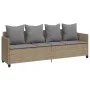 Lounger with beige synthetic rattan cushions by , Loungers - Ref: Foro24-368347, Price: 226,40 €, Discount: %