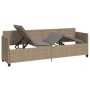 Sonnenliege mit beigen Kissen aus synthetischem Rattan von , Liegen - Ref: Foro24-368347, Preis: 230,14 €, Rabatt: %