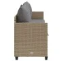 Lounger with beige synthetic rattan cushions by , Loungers - Ref: Foro24-368347, Price: 226,40 €, Discount: %
