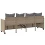 Lounger with beige synthetic rattan cushions by , Loungers - Ref: Foro24-368347, Price: 226,40 €, Discount: %