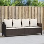Lounger with brown synthetic rattan cushions by , Loungers - Ref: Foro24-368345, Price: 230,14 €, Discount: %