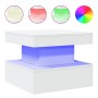 Couchtisch mit weißen LED-Leuchten 50x50x40 cm von , Couchtisch - Ref: Foro24-839840, Preis: 52,84 €, Rabatt: %