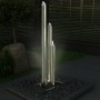 Silberner Gartenbrunnen aus Edelstahl, 48 x 34 x 153 cm von vidaXL, Brunnen und Wasserfälle - Ref: Foro24-48092, Preis: 546,1...