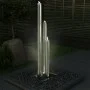 Silver stainless steel garden fountain 48x34x153 cm by vidaXL, Fountains and waterfalls - Ref: Foro24-48092, Price: 543,44 €,...