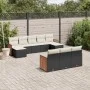 Garden sofa set 10 pieces with black synthetic rattan cushions by , Garden sets - Ref: Foro24-3260495, Price: 613,69 €, Disco...
