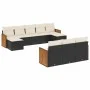 Garden sofa set 10 pieces with black synthetic rattan cushions by , Garden sets - Ref: Foro24-3260495, Price: 613,69 €, Disco...