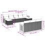 Set Gartensofas 10 Stück Kissen synthetisches Rattan schwarz von , Gartensets - Ref: Foro24-3260495, Preis: 603,55 €, Rabatt: %