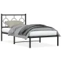 Estructura de cama con cabecero metal negro 90x190 cm de , Camas y somieres - Ref: Foro24-376218, Precio: 65,49 €, Descuento: %