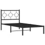 Estructura de cama con cabecero metal negro 90x190 cm de , Camas y somieres - Ref: Foro24-376218, Precio: 65,49 €, Descuento: %