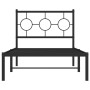 Estructura de cama con cabecero metal negro 90x190 cm de , Camas y somieres - Ref: Foro24-376218, Precio: 66,32 €, Descuento: %