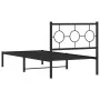 Estructura de cama con cabecero metal negro 90x190 cm de , Camas y somieres - Ref: Foro24-376218, Precio: 65,49 €, Descuento: %