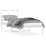 Bettgestell aus Metall mit weißem Kopfteil 80x200 cm von , Betten und Lattenroste - Ref: Foro24-376266, Preis: 69,49 €, Rabat...