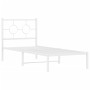 Bettgestell aus Metall mit weißem Kopfteil 80x200 cm von , Betten und Lattenroste - Ref: Foro24-376266, Preis: 70,51 €, Rabat...