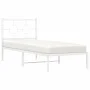 Bettgestell aus Metall mit weißem Kopfteil 80x200 cm von , Betten und Lattenroste - Ref: Foro24-376266, Preis: 69,49 €, Rabat...