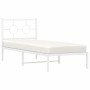 Bettgestell aus Metall mit weißem Kopfteil 80x200 cm von , Betten und Lattenroste - Ref: Foro24-376266, Preis: 70,51 €, Rabat...