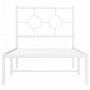 Bettgestell aus Metall mit weißem Kopfteil 80x200 cm von , Betten und Lattenroste - Ref: Foro24-376266, Preis: 70,51 €, Rabat...