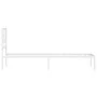 Bettgestell aus Metall mit weißem Kopfteil 80x200 cm von , Betten und Lattenroste - Ref: Foro24-376266, Preis: 69,49 €, Rabat...