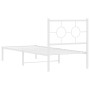 Bettgestell aus Metall mit weißem Kopfteil 80x200 cm von , Betten und Lattenroste - Ref: Foro24-376266, Preis: 70,51 €, Rabat...