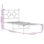 Bettgestell aus Metall mit weißem Kopfteil 80x200 cm von , Betten und Lattenroste - Ref: Foro24-376266, Preis: 69,49 €, Rabat...