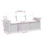 Garden sofa set with 3-piece black synthetic rattan cushions by , Garden sets - Ref: Foro24-3258997, Price: 210,85 €, Discoun...