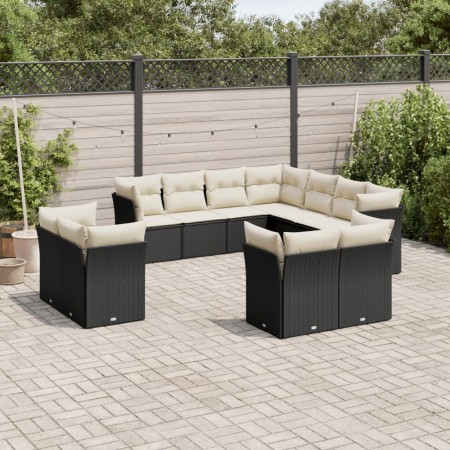 Set mit 11 Stück Gartensofas und Kissen synthetisches Rattan schwarz von , Gartensets - Ref: Foro24-3250345, Preis: 777,16 €,...