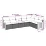 7-piece garden dining set with black synthetic rattan cushions by , Garden sets - Ref: Foro24-3260110, Price: 434,37 €, Disco...