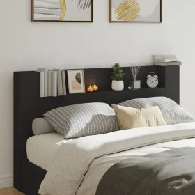 Bed headboard with black LED 180x16.5x103.5 cm by , Headboards and footboards - Ref: Foro24-839260, Price: 111,73 €, Discount: %