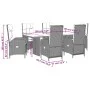 7-teiliges Garten-Esszimmerset und Kissen synthetisches Rattan schwarz von , Gartensets - Ref: Foro24-3213524, Preis: 970,76 ...