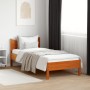 Estructura de cama madera maciza de pino marrón cera 90x200 cm de , Camas y somieres - Ref: Foro24-844740, Precio: 94,89 €, D...
