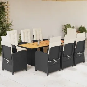 9-piece garden dining set with black synthetic rattan cushions by , Garden sets - Ref: Foro24-3212503, Price: 1,00 €, Discoun...