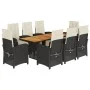 9-piece garden dining set with black synthetic rattan cushions by , Garden sets - Ref: Foro24-3212503, Price: 1,00 €, Discoun...