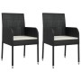 9-teiliges Garten-Esszimmerset und Kissen synthetisches Rattan schwarz von , Gartensets - Ref: Foro24-3213511, Preis: 615,84 ...
