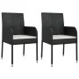 Set de comedor de jardín 9 pzas y cojines ratán sintético negro de , Conjuntos de jardín - Ref: Foro24-3213511, Precio: 659,3...