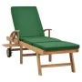 Tumbona con cojín madera maciza de teca verde de vidaXL, Tumbonas - Ref: Foro24-48024, Precio: 240,94 €, Descuento: %