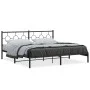 Bettgestell mit schwarzem Metallkopfteil 193x203 cm von , Betten und Lattenroste - Ref: Foro24-376232, Preis: 109,66 €, Rabat...