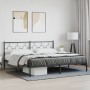 Estructura de cama con cabecero metal negro 193x203 cm de , Camas y somieres - Ref: Foro24-376232, Precio: 111,14 €, Descuent...