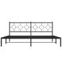 Bettgestell mit schwarzem Metallkopfteil 193x203 cm von , Betten und Lattenroste - Ref: Foro24-376232, Preis: 109,66 €, Rabat...