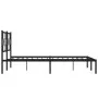 Bettgestell mit schwarzem Metallkopfteil 193x203 cm von , Betten und Lattenroste - Ref: Foro24-376232, Preis: 109,66 €, Rabat...