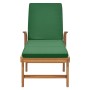 Solid teak wood sun lounger with green cushion by vidaXL, Loungers - Ref: Foro24-48024, Price: 244,52 €, Discount: %