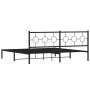 Bettgestell mit schwarzem Metallkopfteil 193x203 cm von , Betten und Lattenroste - Ref: Foro24-376232, Preis: 109,66 €, Rabat...