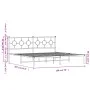 Bettgestell mit schwarzem Metallkopfteil 193x203 cm von , Betten und Lattenroste - Ref: Foro24-376232, Preis: 109,66 €, Rabat...