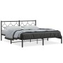 Estructura de cama con cabecero metal negro 180x200 cm de , Camas y somieres - Ref: Foro24-376230, Precio: 104,19 €, Descuent...