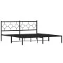 Bettgestell mit schwarzem Metallkopfteil 180x200 cm von , Betten und Lattenroste - Ref: Foro24-376230, Preis: 104,48 €, Rabat...