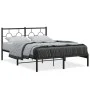 Bettgestell mit schwarzem Metallkopfteil 140x190 cm von , Betten und Lattenroste - Ref: Foro24-376226, Preis: 98,02 €, Rabatt: %