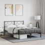 Estructura de cama con cabecero metal negro 140x190 cm de , Camas y somieres - Ref: Foro24-376226, Precio: 99,30 €, Descuento: %