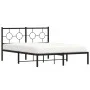 Bettgestell mit schwarzem Metallkopfteil 140x190 cm von , Betten und Lattenroste - Ref: Foro24-376226, Preis: 98,02 €, Rabatt: %
