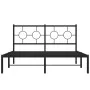 Bettgestell mit schwarzem Metallkopfteil 140x190 cm von , Betten und Lattenroste - Ref: Foro24-376226, Preis: 98,02 €, Rabatt: %
