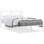 Bettgestell aus Metall mit weißem Kopfteil 120x190 cm von , Betten und Lattenroste - Ref: Foro24-376272, Preis: 93,79 €, Raba...