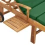 Tumbona con cojín madera maciza de teca verde de vidaXL, Tumbonas - Ref: Foro24-48024, Precio: 240,94 €, Descuento: %