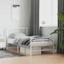 Metallbettgestell mit Kopf- und Fußteil weiß 90x190 cm von , Betten und Lattenroste - Ref: Foro24-376285, Preis: 71,86 €, Rab...